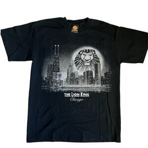 Vintage Disney Lion King Chicago Broadway Musical Souvenir Black T-shirt